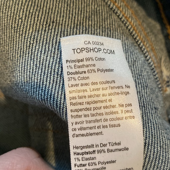 Topshop Straight Fit Full length Jeans. Size 26. Dark Denim. High waisted. Cute! - Picture 11 of 12